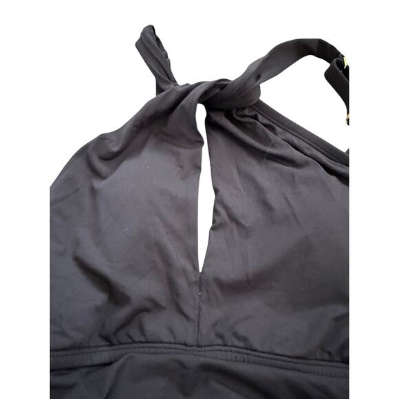 Bleu Rod Beattie Women Urban Goddess High Neck One-Piece Swimsuit Black Size 4 - Picture 5 of 10